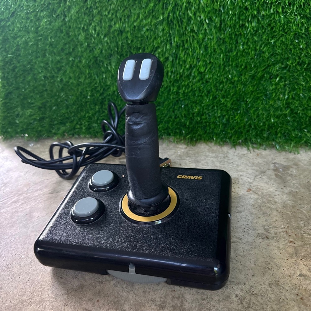 Vintage 90s Gravis Analog Pro Joystick IBM PC Retro Gaming Controller Black